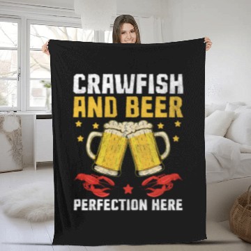 Discover Beer Fun Cajun Crawfish Crayfish Boil Beer Drinking Beer Lover 13 Fleece Blankets