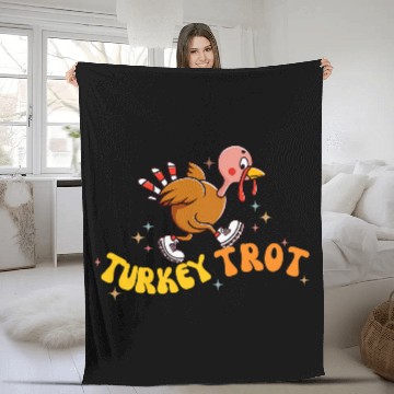 Discover Groovy Thanksgiving Team Turkey Trot Squad Running Race Fleece Blankets