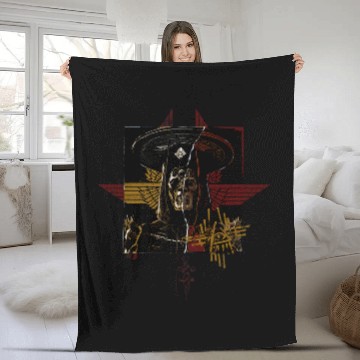 Discover Rebel Moon Distressed Imperium Priest Ripped Graffiti Logo Fleece Blankets