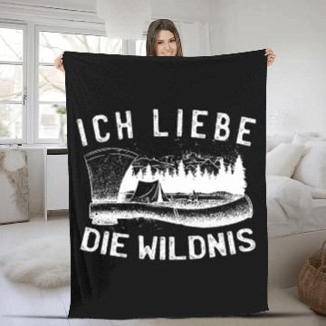 Discover I Love the Wilderness Camping Vintage Fleece Blankets