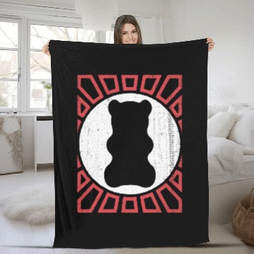 Discover Bear Pet Gummy Bear Retro Gift 2 Fleece Blankets