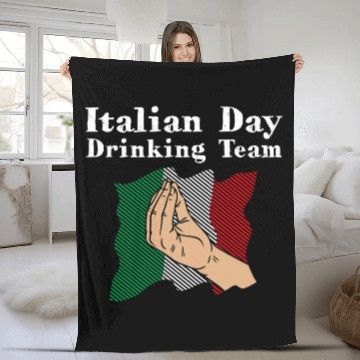 Discover Beer Fun Italian Day Drinking Team Funny Beer Lover Humor Drinker 1 Fleece Blankets