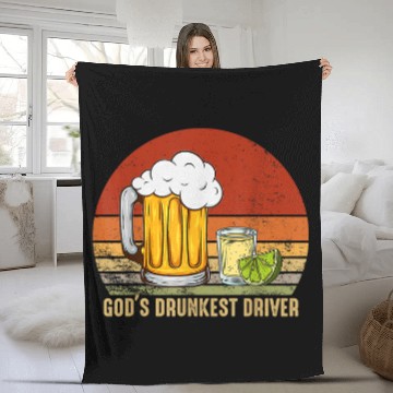 Discover Beer Fun Gods Drunkest Driver Baseball Tees Fleece Blankets