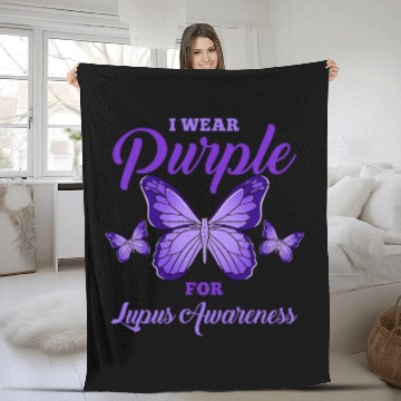 Discover I Wear Purple For Lupus Awareness Fleece Blankets