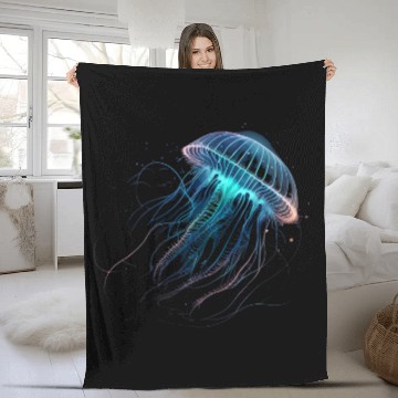 Discover Jellyfish Ocean Animal Scubas Diving Jelly Fish 7 Fleece Blankets