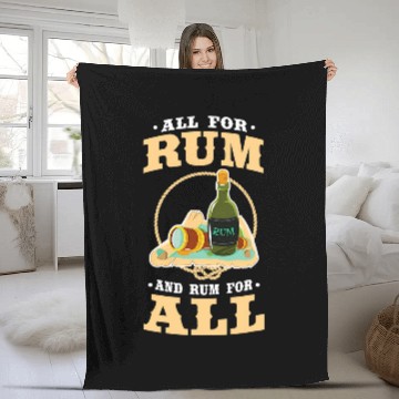 Discover Beer Fun Pirate Rum Funny Drinking Captain Drink Alcohol Buccaneer Fleece Blankets