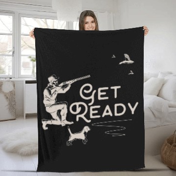 Discover Duck Hunting Season Beagle Dog Holder Hunter Fleece Blankets