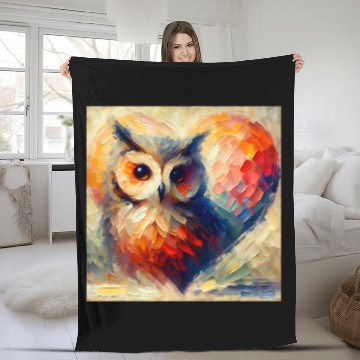 Discover Owl Pet Ancient Hellenic Owl Vibrant Bird Nerd T Boho Nature 2 Fleece Blankets