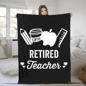 Discover Coffee Fun retired teacher kids back to school coffee Fleece Blankets