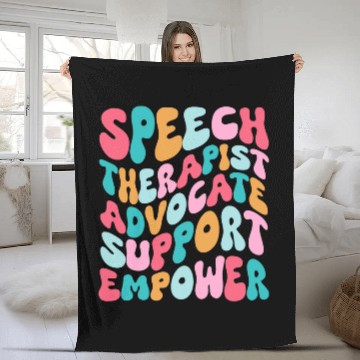 Discover Pathology Speech Language Pathologist Speech Therapist Fleece Blankets