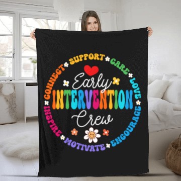 Discover Intervention Teacher Team Early Intervention Crew 1 Fleece Blankets