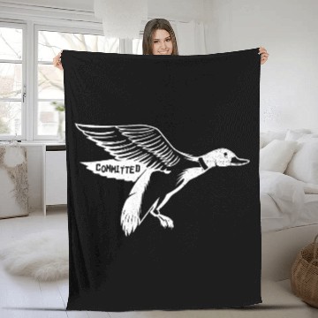 Discover Duck Hunting Committed Waterfowl Duck Baseball Tees Fleece Blankets