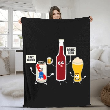 Discover Beer Fun Save Water Drink Beer Drinking Funny Oktoberfest Alcohol Baseball Tees Fleece Blankets