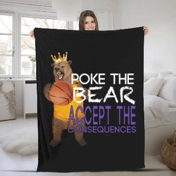 Discover Bear Pet Poke The Bear Accept The Consequences Fleece Blankets