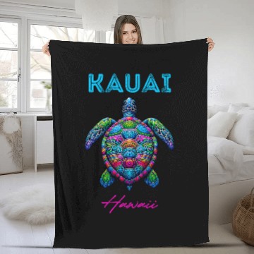 Discover Turtle Pet Kauai Hawaii Tribal Beach Sea Turtle Baseball Tees Fleece Blankets