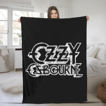 Discover OZZY OSBOURNE Vintage Logo Band Baseball Jerseys Fleece Blankets