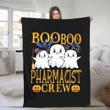 Discover Pharmacist Halloween Job Design Halloween Crew Pharmacist Baseball Tees Fleece Blankets