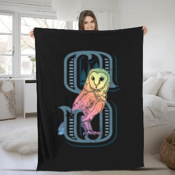 Discover Owl Pet Barn Owl Drawing with Monogram Letter S Baseball Tees Fleece Blankets