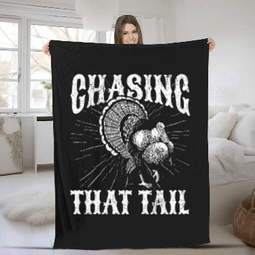 Discover Turkey Hunting I Turkey Tail I Turkey Hunter Fleece Blankets