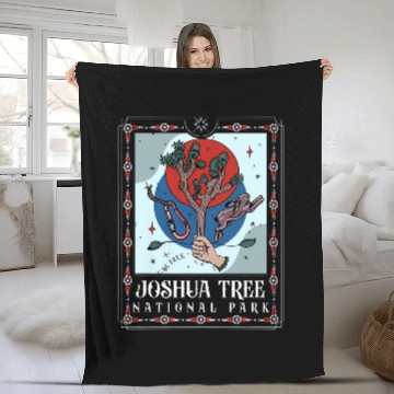 Discover Joshua Tree National Park Tarot Card Nature Lover Exploring Fleece Blankets