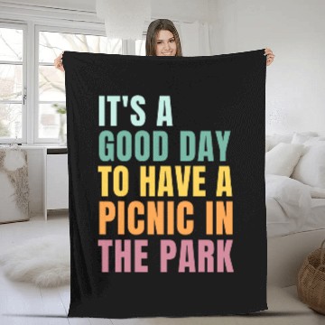 Discover Its a Good Day Picnic Time Trip Summer Vacation Matching Baseball Tees Fleece Blankets