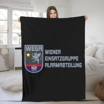 Discover Vienna WEGA Austrian Special forces SWAT Police Fleece Blankets