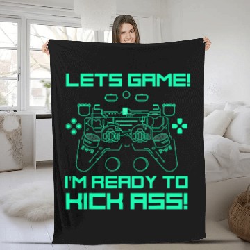 Discover Retro Gamer Gifts Funny Gaming Controller Fleece Blankets