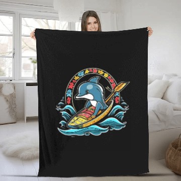 Discover Kayaking Dolphin Kawaii Kayaker Kayak Canoe Canoeing 1 Baseball Tees Fleece Blankets