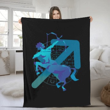 Discover Sagittarius Zodiac Sign November December Birthday Fleece Blankets