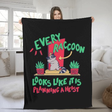 Discover Raccoon Pet Raid Quote Raccoon Cute Trash Panda Baseball Tees Fleece Blankets