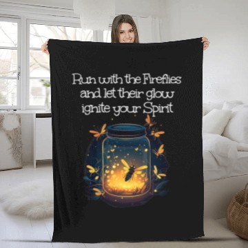 Discover Run with the Fireflies let their glow inflame your Spirit Fleece Blankets