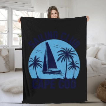 Discover Sailing Club Cape Cod Baseball Tees Fleece Blankets