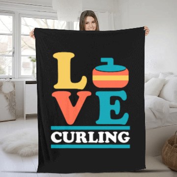 Discover Love Curling Curler Sport Lover Curling Stone Baseball Tees Fleece Blankets