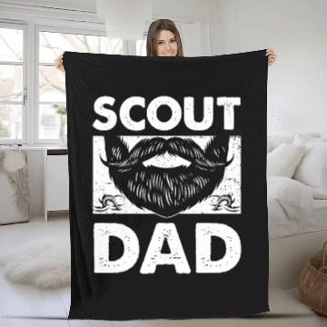 Discover Scout Dad Conservative Family Protective Relatives Parents 4 Fleece Blankets
