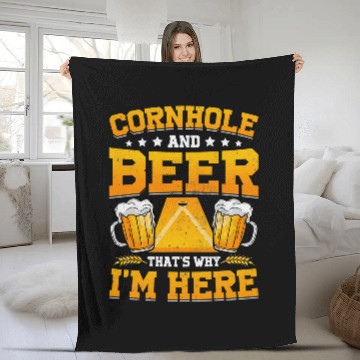 Discover Beer Fun Beer Cornhole And Beer Lover Cornstar Novelty82 Zip Fleece Blankets