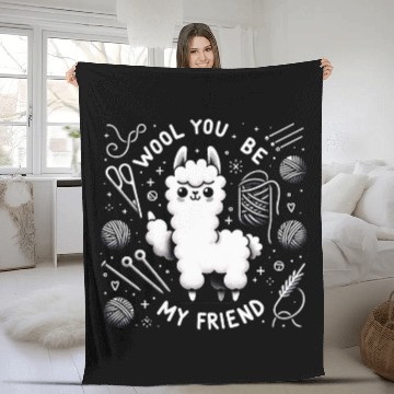 Discover Llama Wool You Be My Friend Funny Graphic Tees Baseball Tees Fleece Blankets