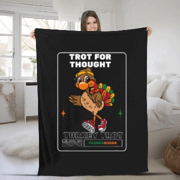 Discover Turkey Trot Thanksgiving Marathon Running Baseball Tees Fleece Blankets