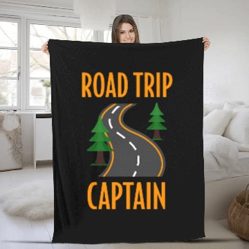 Discover Road Trip Captain Outdoor Rv Camper Spring Break Hiking Fleece Blankets