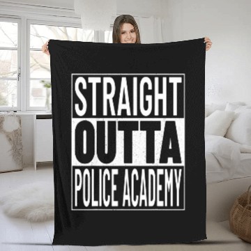 Discover Straight Outta Police Academy Fleece Blankets Funny Graduate Class Baseball Tees