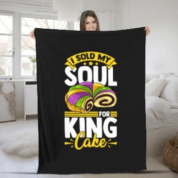 Discover King Cake Recipe New Orleans Mardi Gras 5 Fleece Blankets