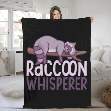 Discover Raccoon Pet Raccoon Whisperer Trash Panda Cute Fleece Blankets