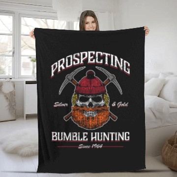 Discover Prospecting Silver Gold Bumble Hunting Since 1964 Fleece Blankets