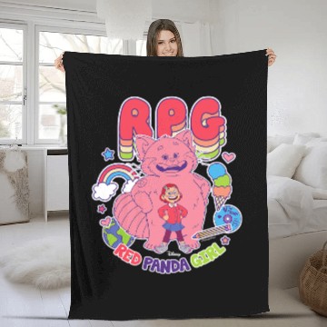 Discover Panda Pet Turning Red Red Panda Girl Fleece Blankets