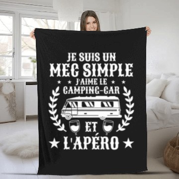 Discover Je Suis Un Mec Simple Jaime Le Camper Van et Laperitif Fleece Blankets