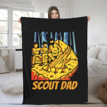 Discover Scout Father Nature Uniform Wilderness Scouting Scout Dad Zip Fleece Blankets