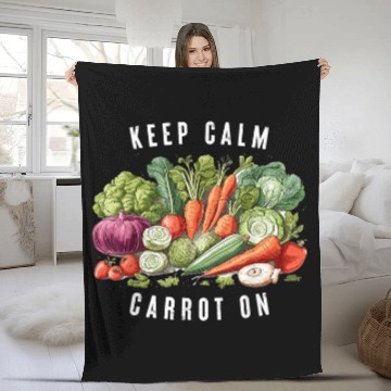 Discover Keep Calm and Carrot On Vegetables Are Cool Baseball Tees Fleece Blankets