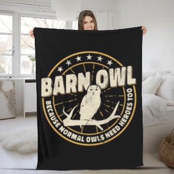 Discover Owl Pet Barn Owl Because Normal Owls need heroes too birdwatcher Fleece Blankets