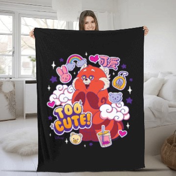 Discover Panda Pet Turning Red Too Cute Red Panda Fleece Blankets