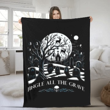 Discover Jingle All Grave Spooky Christmas xmass Graveyard Horror Fleece Blankets