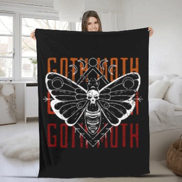 Discover Tattoo motif Independent moth Goth 1 Fleece Blankets